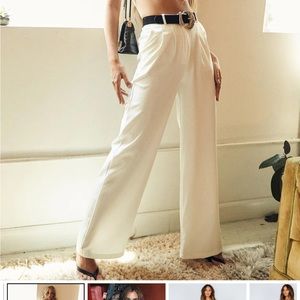 Princess Polly White Huxley Pants